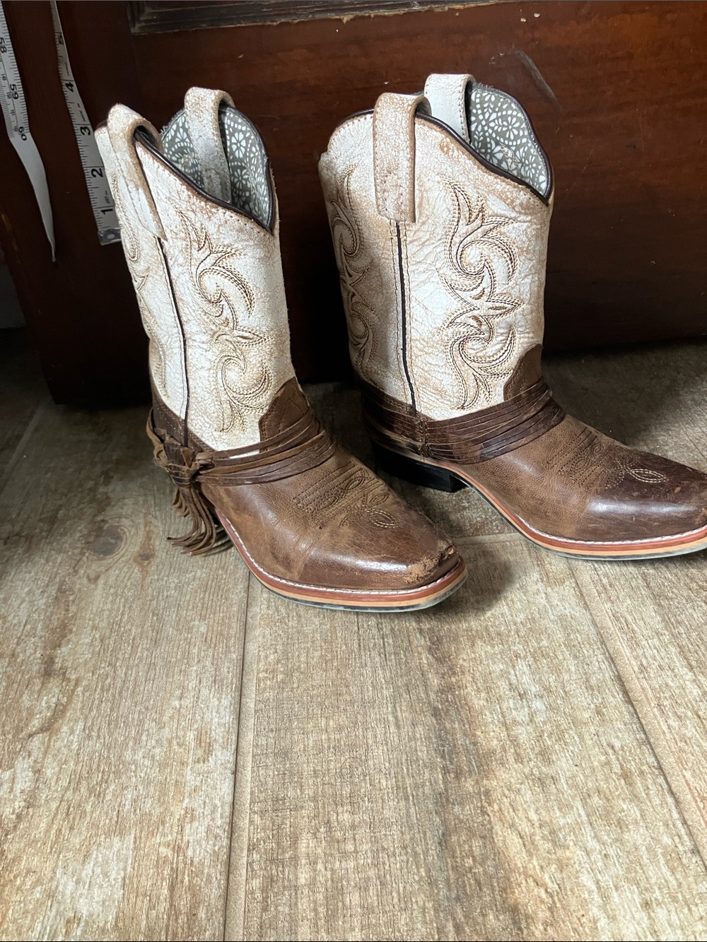 Dan Post Girl's Lil Myra Brown And White Western Boots DPC2911
